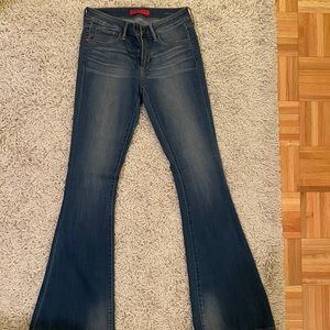 low rise bell bottom jeans